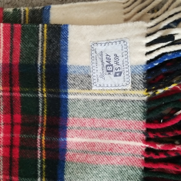 VTG Bloomingdales Baby Shop Blanket Made in England - Picture 1 of 6